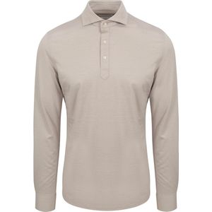 Profuomo - Camiche Poloshirt Beige - Slim-fit - Heren Poloshirt Maat 39