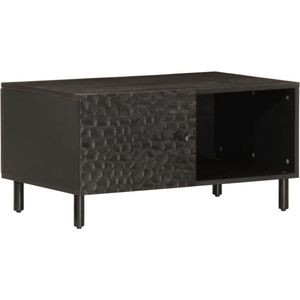 vidaXL - Salontafelx50x40 - cm - massief - mangohout - zwart