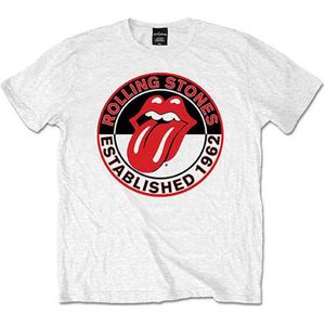 The Rolling Stones - Est. 1962 Heren T-shirt - S - Wit