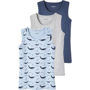 Vertbaudet Set van 3 tanktops jongens ""walvissen