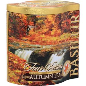 BASILUR Autumn Tea - losse zwarte thee met ahornsirooparoma in een decoratief blikje, 100 g