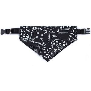 Honden halsband - Zwart - Sjaal - Bandana - Zakdoek - Puppy - 33/53 cm