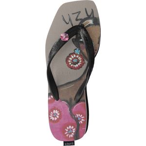 Uzurii Beach Printed Claudia Mid Heel