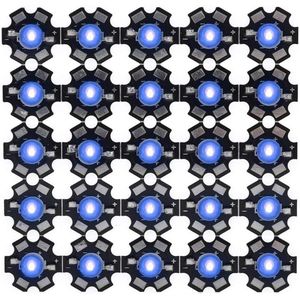 25 Stuks 3W Ultraviolet LED Chip 395nm-400nm High Power UV Lamp Kralen-Diode Chips Met Aluminium Base. .