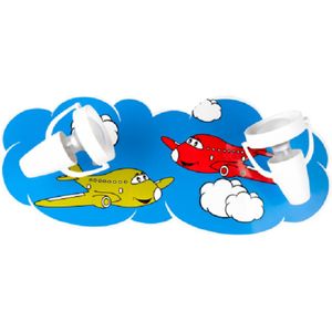Kinderplafondlamp - Babylamp - Vliegtuigen - Wolk - Lucht - Vrolijk - Verstelbare lichtpunten