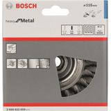 Bosch - Schijfborstel 115 mm, 0,5 mm, 12500 U/ min, 12 mm, 14