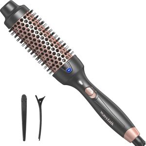 Thermoborstel 38 mm voor Natuurlijke Krullen - Verwarmde Ronde Borstel voor Volumineus Haar