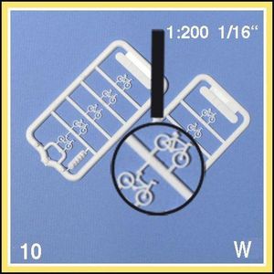 Schulcz Maquettebouw Fietsen 1:200 5st wit