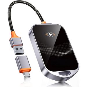 Draadloze Car Play Adapter Voor iPhone - Compatibel Met iPhone 6+ En Nieuwere Modellen - USB-A Naar USB-C Verbinding - Gebruik Apple Car Play Zonder Kabels