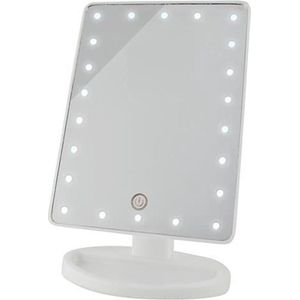 Spiegel met LED verlichting wit/Make up spiegel/Visagie spiegel /Scheerspiegel/Make up