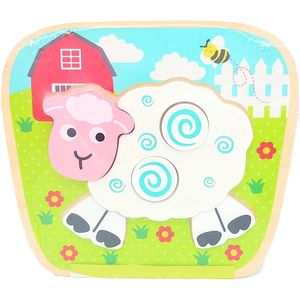 Houten Vormenpuzzel Schaap - Simply for Kids - My First Puzzel - Vanaf 1 jaar