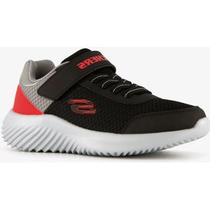 Skechers Bounder jongens sneakers zwart rood - Maat 33 - Uitneembare zool