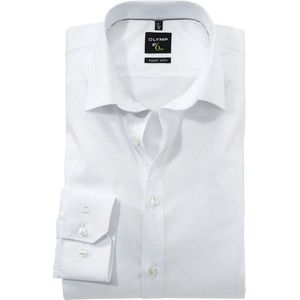 OLYMP No. Six super slim fit overhemd - wit (met extra tailleringsnaden) - Strijkvriendelijk - Boordmaat: 46