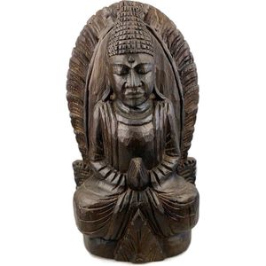 Houten buddha / Handgemaakt houten beeld / Indonesisch beeld