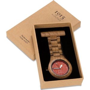 1915 watches MODEL-T oak red - Verpleegstershorloges - Eikenhout - bruin - 38mm