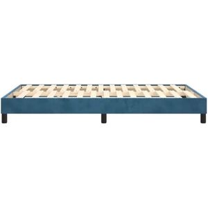 VidaXL Boxspringframe Fluweel Donkerblauw 120x200 cm