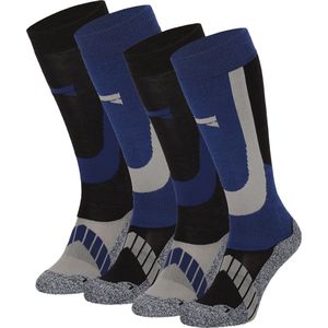 Skisokken Unisex - 4-Pack - Multi Blauw - Maat 35/38