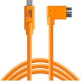 Tether Tools TetherPro USB-C to 3.0 Micro-B Right Angle 4,6m oranje