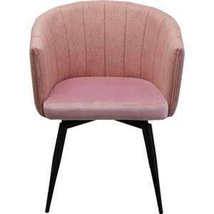 Draaistoel met armleuningen Merida roze Kare Design