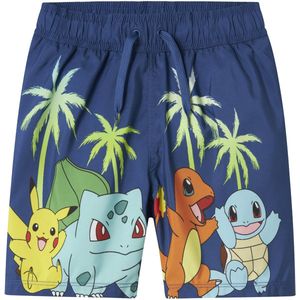 NAME IT - NKMMACSEN POKEMON SWIMSHORTS SKY - Jongens - Zwemshorts - Polyester