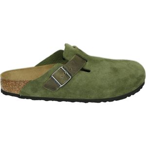 Birkenstock BOSTON SYNTHETICS - Heren slippers - Kleur: Groen - Maat: 39