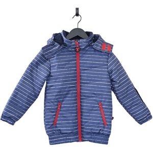 Ducksday - winterjas met teddy fleece voor kinderen - waterdicht – winddicht - ski - unisex – Blauw – 122/128