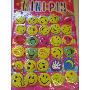 Smiley Buttons 30 stuks - Boeren kiel buttons