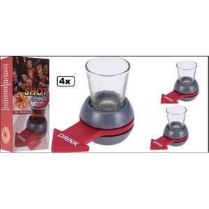 4x Drankspel Shot Spinner - Koningsdag Feest spel drank spel fun verjaardag thema feest party