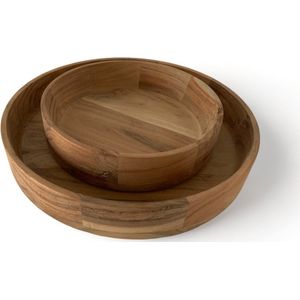 WinQ - Snijplank Acacia Naturel 40x30x2,5cm - presenteerschaal hout- dienblad hout- Decoratief dienblad voor de keuken