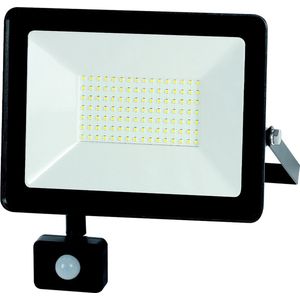 LED schijnwerper aluminium - Buitenlamp met sensor - Tuinverlichting met sensor - 100W - 8000 lumen - Schijnwerper met bewegingssensor - Zwart