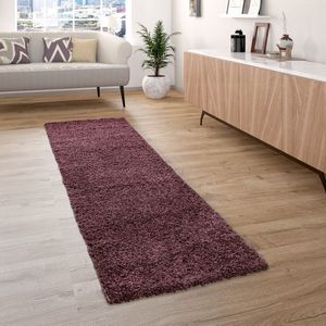 Paco Home Hoogpolig Vloerkleed, Shaggy Voor Woonkamer, Zacht Pluizig Bestendig Sterk 70x250 cm