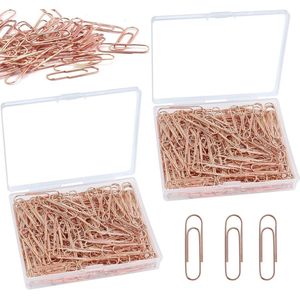 240 Stuks Rose Goud Papier Clips - Metalen Papierklemmen - Geschikt voor Thuis, Op Kantoor, Op School - Ordenen Van Bestanden - Inclusief Plastic Doos