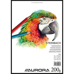 Aurora Wit Tekenpapier Steinbach 250 losse vellen A4 - 200 grams tekenpapier
