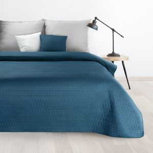 Oneiro’s luxe BONI Type 3 Beddensprei Blauw -  220x240 cm – bedsprei 2 persoons – beddengoed – slaapkamer – spreien – dekens – wonen – slapen