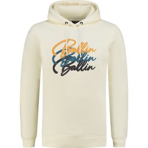 Ballin Amsterdam - Heren Regular fit Sweaters Hoodie LS - Ecru - Maat L