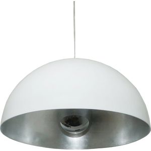 Hanglamp Gala Wit/Zilver - Ø50cm - E27 - IP20 - Dimbaar > lampen hang wit zilver | hanglamp wit zilver | hanglamp eetkamer wit zilver | hanglamp keuken wit zilver | led lamp wit zilver | sfeer lamp wit zilver