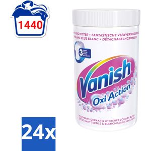 Vanish Oxi Action - Vlekkenverwijderaar Poeder - Zonder Bleek - Witte Was - 1.5 Kg - Voordeelverpakking - 24 stuks