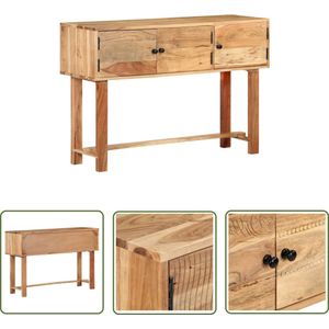 The Living Store Dressoir Hout - 115 x 35 x 75 cm - Massief acaciahout - Naturel afwerking