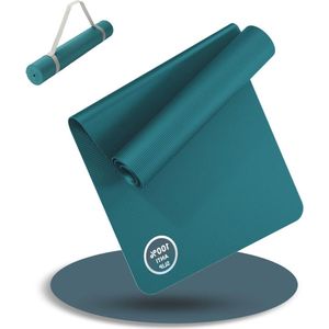 Yogamat 180 x 60 cm met gratis draagriem - workout en yoga - antislip - extra dun 4 mm dik - fitnessmat - sportmat voor thuis Yogamat