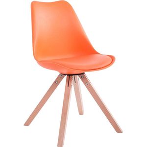 Vergaderstoel Upa - Stoel oranje - Met rugleuning - Bezoekersstoel - Zithoogte 48cm