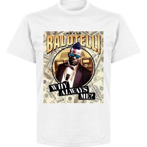 Mario Balotelli Public Enemy T-Shirt - Wit - 4XL