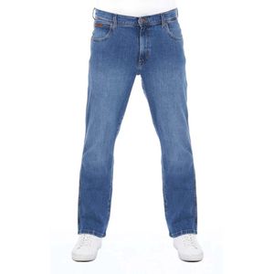Wrangler Heren Jeans Broeken Texas Stretch regular/straight Fit Blauw 42W / 32L Volwassenen Denim Jeansbroek