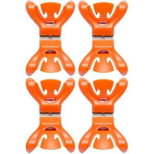 12x Slingers/decoratie ophangen slingerklemmen oranje - Feestartikelen/feestdecoratie accessoires