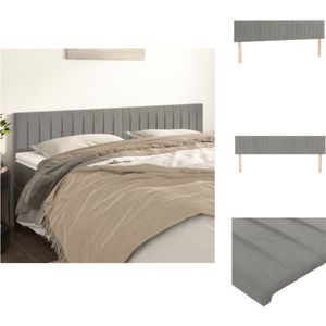 vidaXL Hoofdbord - Bed - 160 x 5 x 78/88 cm - Lichtgrijs - Bedonderdeel