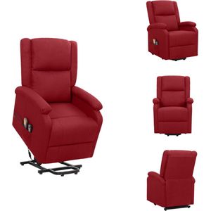 vidaXL Sta-op-massagestoel - Wijnrood - 70 x 89 x 103.5 cm - Verstelbaar - Massage - Montage vereist - Fauteuil