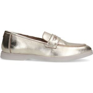 Manfield - Dames - Metallic gouden leren loafers - Maat 38