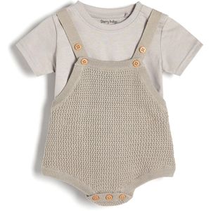 Baby Rompertje | Korte Mouw | Cadeau voor Zwangerschap of Bady | Grijs | Maat 80