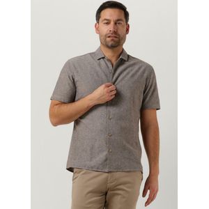 Anerkjendt Akleon S/s Cot/linen Shirt Heren - Vrijetijds blouse - Bruin - Maat L