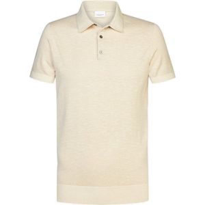Profuomo slim fit heren polo - off white - Maat: S