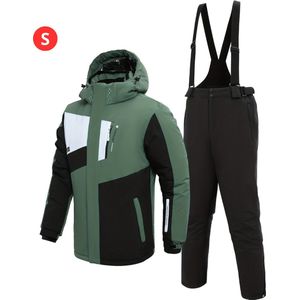Livano Skipak - SkiBroek - Skijas - Ski Suit - Wintersport - Heren - 2-Delig - Groen - Maat S
